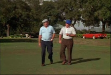 'Moose! Rocko! Help these golf poolers find their wallet.'